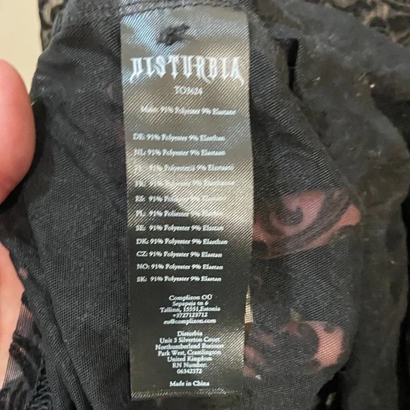 Disturbia Black Sheer Lace Blouse - Picture 7 of 8